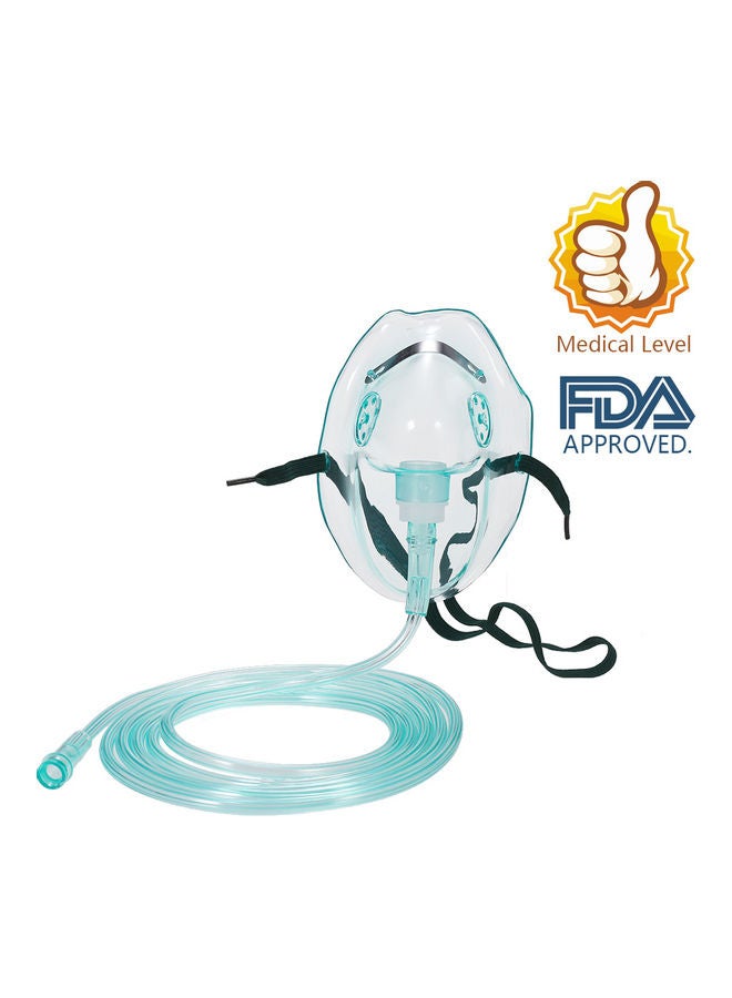 Carevas Ordinary Medical Adult Oxygen Inhalation Mask With 2M Tube - Image 1