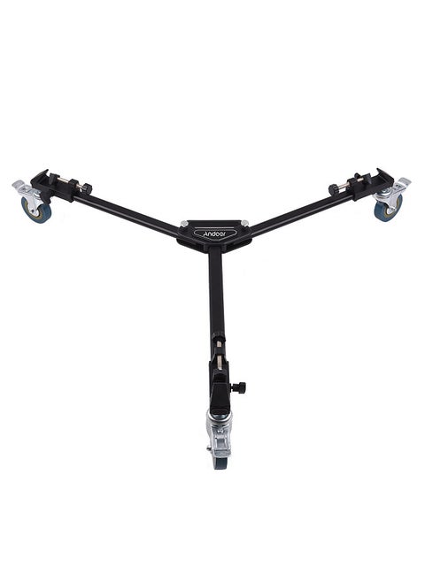 Professional Tripod Dolly Heavy Duty Photography Tripod Base Stand Wheels Max. Load 15KG for Camera Camcorder Video Shooting Studio Photography Activity Shooting