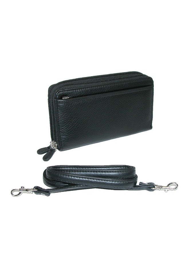 Pebbled Double Zip String Along Wallet Black - pzsku/Z18D206B6DE1B267C69B7Z/45/_/1714991405/92e050aa-f4da-4fb3-9952-106d09857e2a