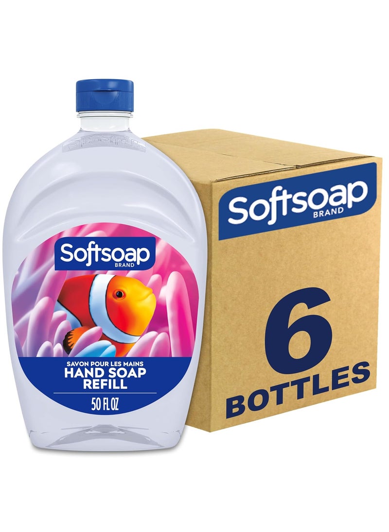 Softsoap SOFTSOAP Liquid Hand Soap Refill Aquarium Bulk Hand Soap Commercial Hand Soap 300 oz Total 50 ozCase of 6 US05262A 
