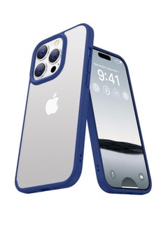 Generic Compatible with iPhone 15 pro max Clear Case Shockproof PC Soft Silicone [Anti-Yellowing] TPU Bumper Protective Cover (blue)  - Image 2