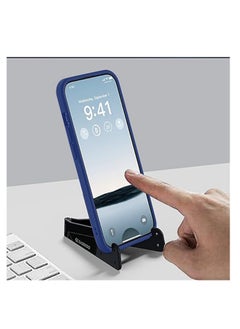 Generic Compatible with iPhone 15 pro max Clear Case Shockproof PC Soft Silicone [Anti-Yellowing] TPU Bumper Protective Cover (blue)  - Image 3