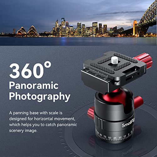 SMALLRIG حامل ثلاثي صغير لجهاز iPhone - حامل ثلاثي مصغر من سبائك الألمنيوم بطول 20 بوصة/ 50 سم مع رأس كروي بزاوية 360 درجة، لوحة سريعة 1/4 بوصة لتصوير الفيديو بكاميرا DSLR، يتحمل وزن يصل إلى 11 رطل-3033 - Image 3