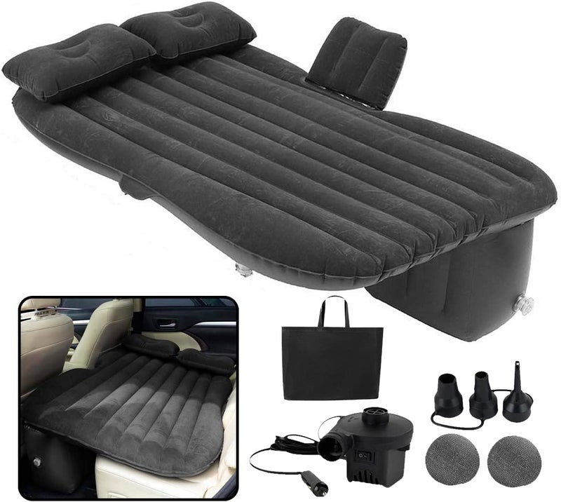 VaygWay Truck and Car Air Mattress  Backseat Air Bed with Pump Kit for Car Portable Back Seat Travel Mattress  Camping Vacation Blow up Bed Cushion  Sleeping Pad with 2 Pillows  Universal Fit