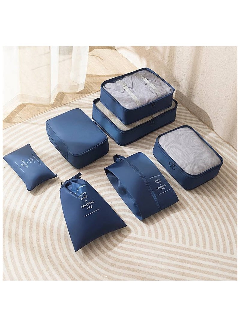 7 Set Packing Cubes for Travel,Luggage Packing Organizers for Travel Accessories,Travel Bags Organizer for Luggage Toiletries Shoes Clothes Cosmetics (7 Pack, Black) - Image 4
