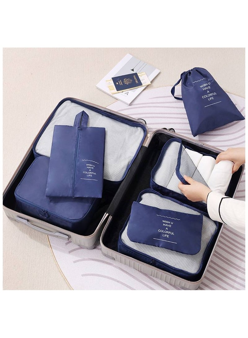7 Set Packing Cubes for Travel,Luggage Packing Organizers for Travel Accessories,Travel Bags Organizer for Luggage Toiletries Shoes Clothes Cosmetics (7 Pack, Black) - Image 5