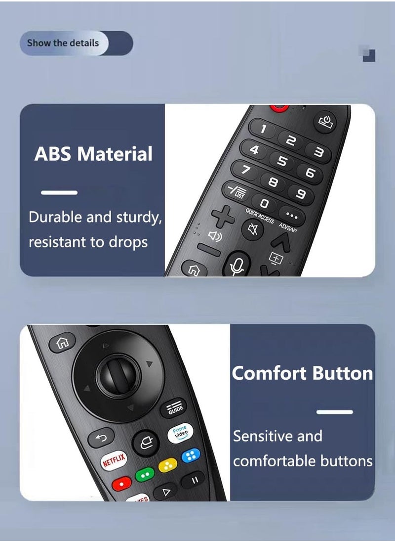 Generic - Remote Control Replacement Compatible with LG Smart TV Magic Wheel Remote for AN-MR650,AN-MR18BA,AN-MR19BA,AN-MR20GA,AN-MR21GA,AN-MR22GA,AN-MR23GA,AN-MR24GA,NO Voice NO Pointer Function - Image 1