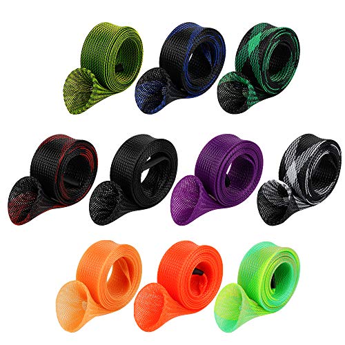 Kiikooll 10Pcs Rod Sock Fishing Rod Sleeve Cover Protector Gloves Tools. Flat or Pointed End/Spinning or Casting Rods. Sea or Spinning Fishing Rod - Image 1