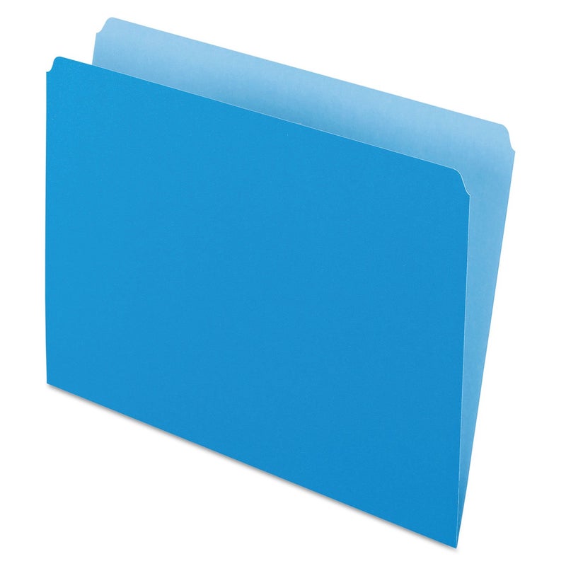 Pendaflex Color File Folders with Interior Grid, Letter Size, Blue, Straight Cut, 100/BX (R152 BLU) - Image 5