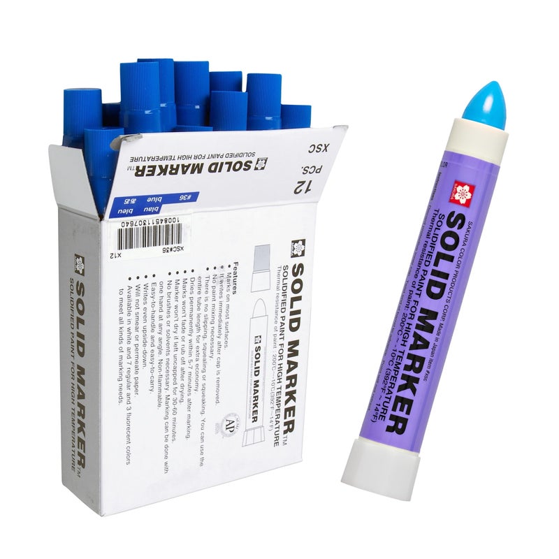 Sakura Solidified Paint Solid Marker Box of 12 Blue XSC36