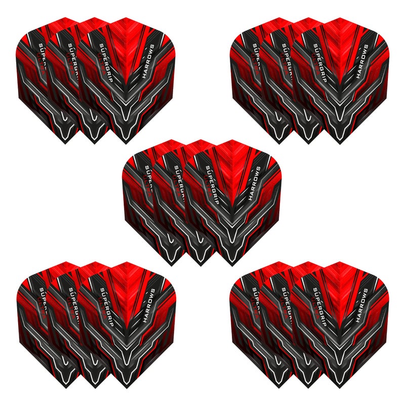 Harrows SUPERGRIP Ultra Flights| Set of x5 Premium Extra Strong Dart Flight Bag (15 Flights) (Red) - Image 5