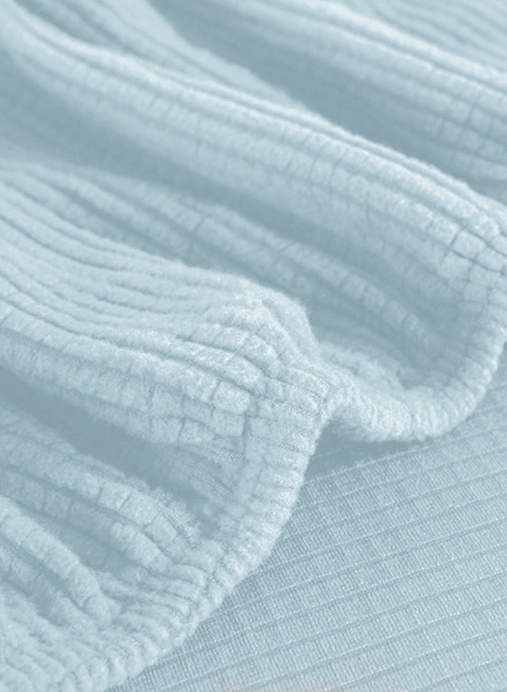 CATANES أغطية أرائك سميكة، غطاء أريكة مقسمة قابل للتمدد لغرفة المعيشة للكلاب والحيوانات الأليفة، واقي أثاث قابل للغسل متين باللون الأزرق السماوي (190 سم * 230 سم) - Image 3