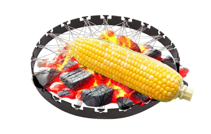 Ervio Stainless Steel Gas Stove Tandoor Grill Jali | Chhota Tandoor BBQ Mesh for Roasting, Roti, Kabab, Papad | LPG Gas Saver Roaster | Rust-Free & Durable - Image 1