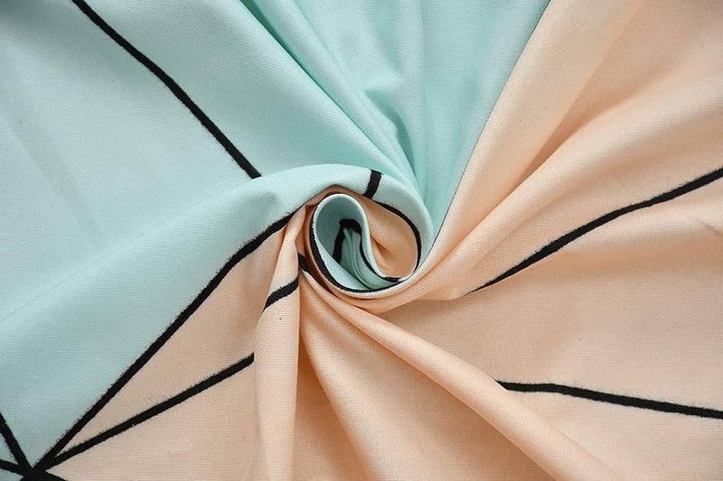 Delight Zone Prime Collection 160TC Supersoft Glace Cotton Elastic Fitted King Size Double Bedsheet with 2 Pillow Covers (Multicolour, Size 72 x 78 Inch) - Greenish Lines-Fitted - Image 5