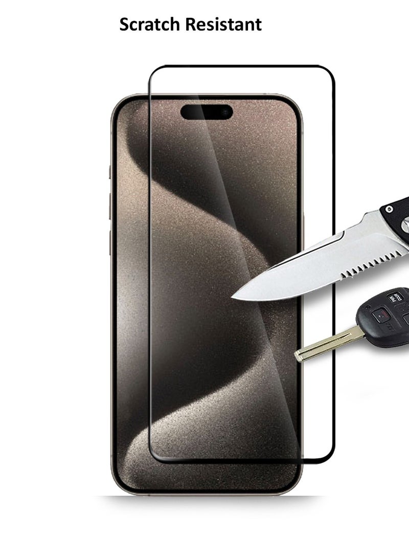 Techie Apple iPhone 15 Pro Full Cover HD Tempered Glass Screen Protector - Image 5