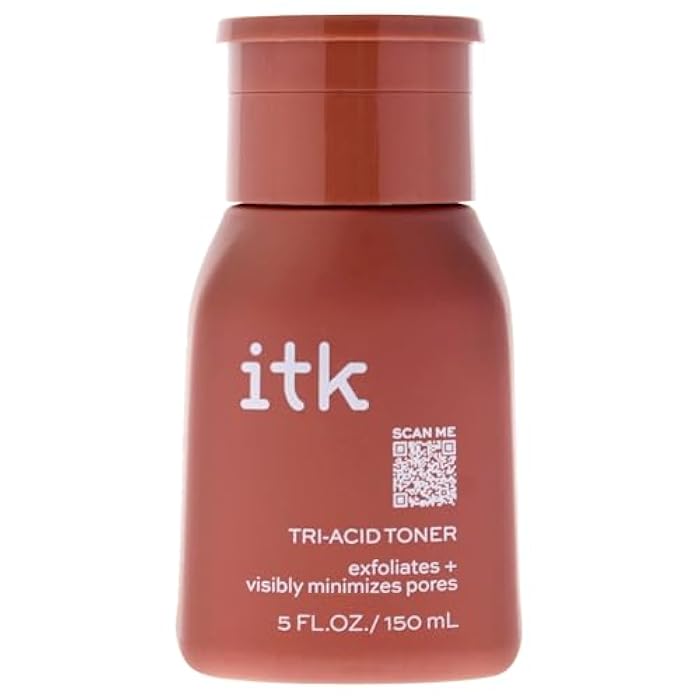 ITK Tri-Acid Facial Toner with AHA, BHA, PHA + Niacinamide - Exfoliate Face + Minimize Pores - Salicylic + Lactic Acid - Brighten Dark Spots + Glow, 5 Fl Oz - Image 3