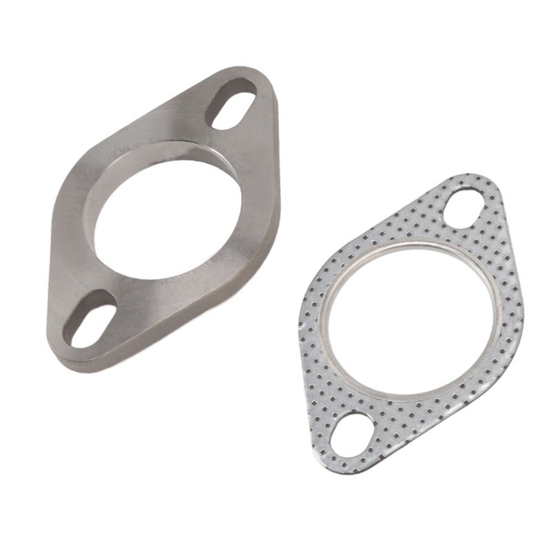 Universal Exhaust Flange Kit: 2In 2-Bolt Stainless Steel, High Strength Sealing, Reduce Abnormal Sound - Direct Replacement Kit for Exhaust Downpipe, Catback, Headers, Muffler, Resonator - Image 1