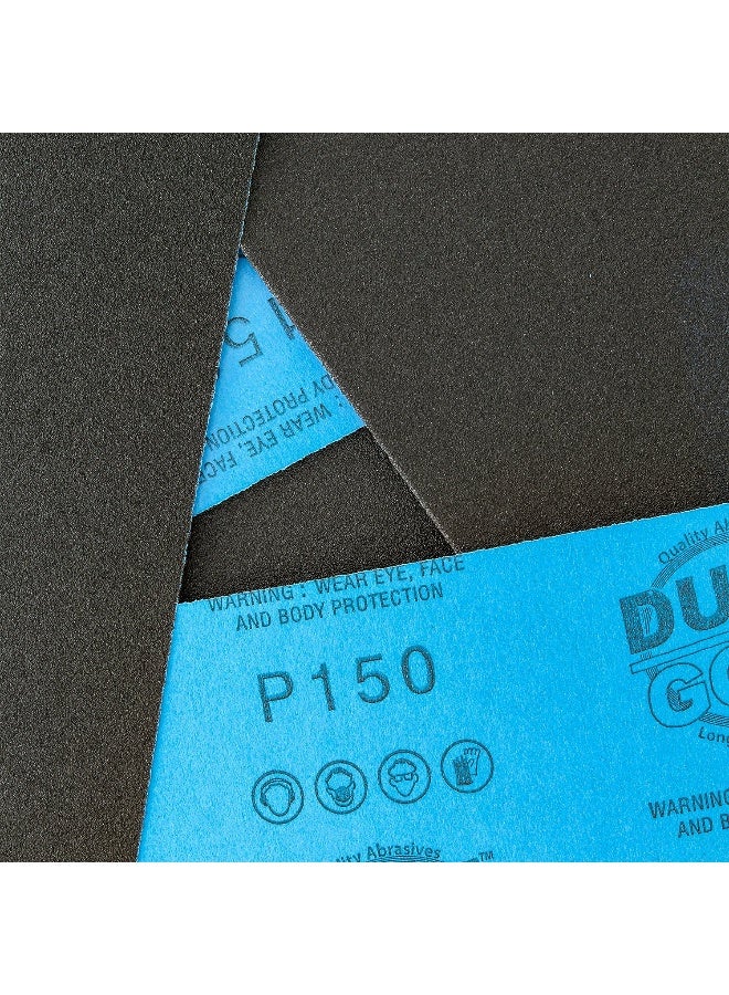 DuraGold Premium 150 Grit Wet or Dry Sandpaper Sheets 512 x 9 Box of 25 CoarseCut Sanding Detailing Polishing Automotive Woodworking Wood Furniture Metal Finishing Hand Sand Block Sander - Image 2