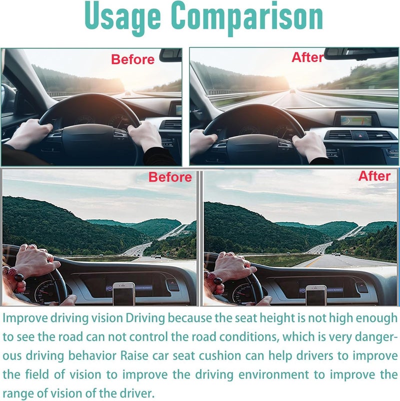 Aimisite Car Seat Cushions for Driving - Adult Booster Seat for Cars, Trucks, SUVs, Office Chairs, and Wheelchairs - Image 3