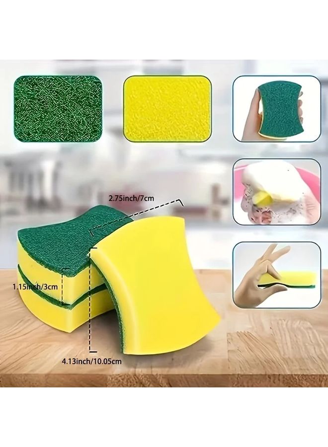 Value Pack Of 50 Versatile Double Sided Scouring Sponges For Dishwashing Kitchen And Home Cleaning - Image 5