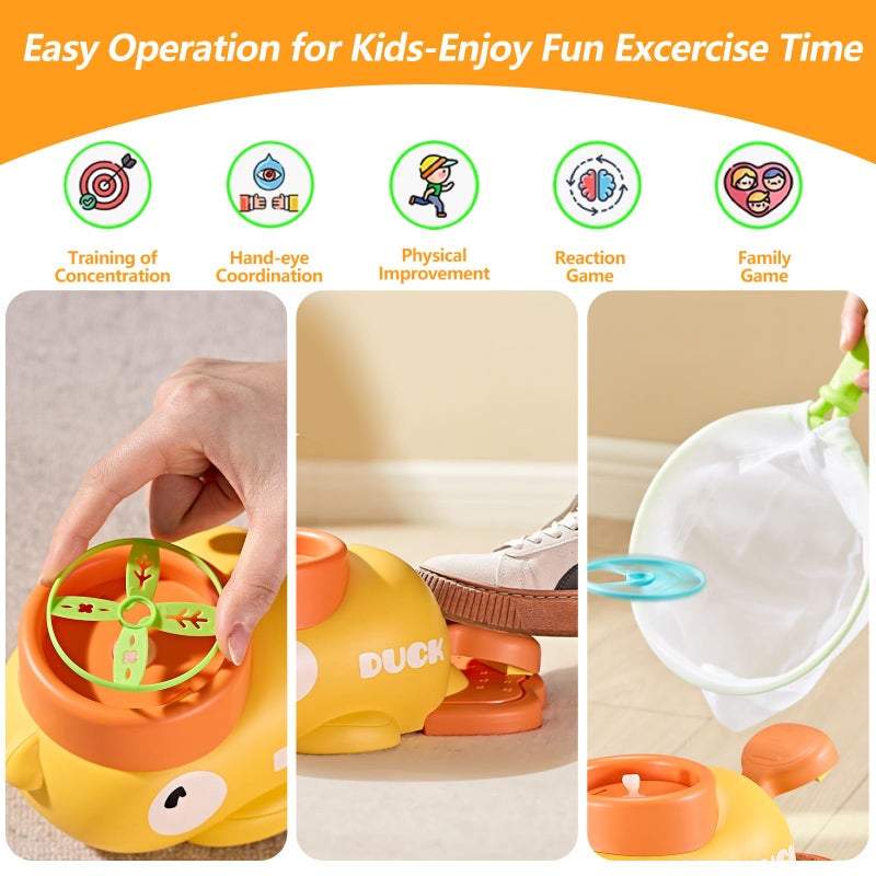 COUOMOXA Flying Disc Launcher for Kids: 3-12 Year Old Boys Girls Throw and Catch Outdoor Indoor Sports Game - Fun Family Activity Chasing Toys - Perfect Birthday Party Gift for Kid - Image 3