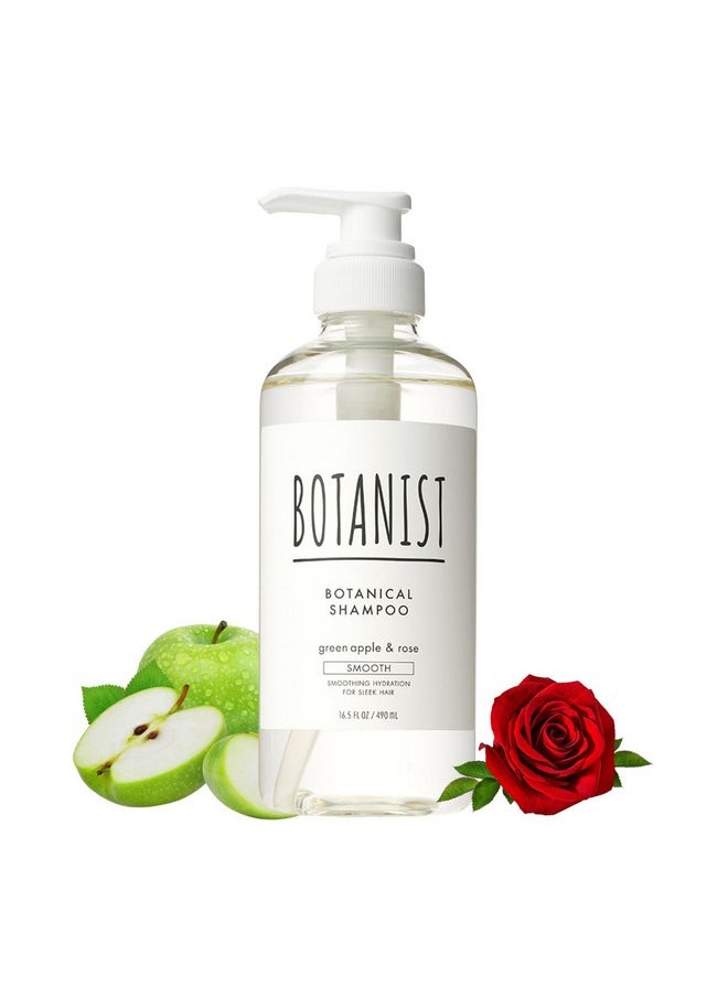botanist - Japanese Organic & Natural Shampoo For Tangled Hair, Moisturizing Hair Shampoo With Pump For Women & Men To Smooth Hair, Sulfate & Silicone Free, Green Apple & Rose 490 Ml/16.5 Fl Oz - Image 1