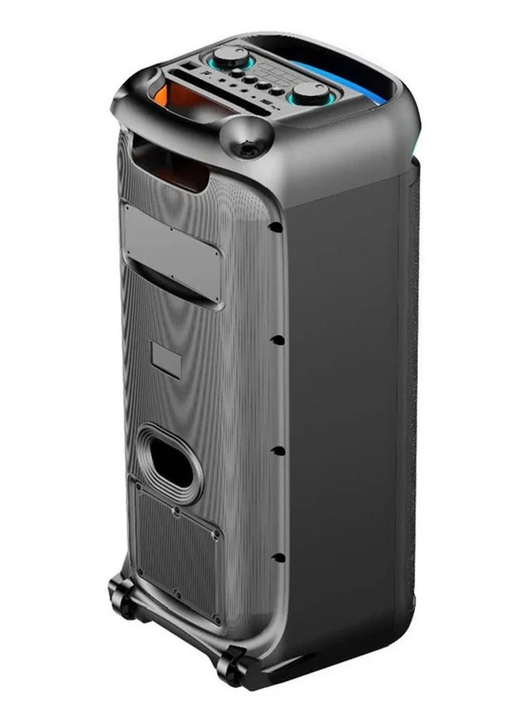 زيرو مكبر صوت لاسلكي محمول ZR-892H 40 وات، بطارية قابلة لإعادة الشحن 4400 مللي أمبير/ساعة، يدعم USB وSD وAUX وميكروفون وجهاز تحكم عن بعد، صوت قوي، متوافق مع أجهزة مختلفة، تصميم عملي ومتين - Image 3