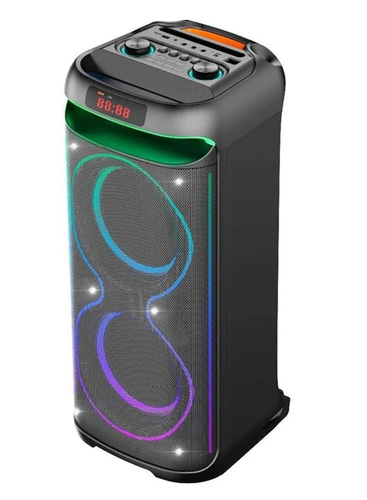 زيرو مكبر صوت لاسلكي محمول ZR-892H 40 وات، بطارية قابلة لإعادة الشحن 4400 مللي أمبير/ساعة، يدعم USB وSD وAUX وميكروفون وجهاز تحكم عن بعد، صوت قوي، متوافق مع أجهزة مختلفة، تصميم عملي ومتين - Image 1