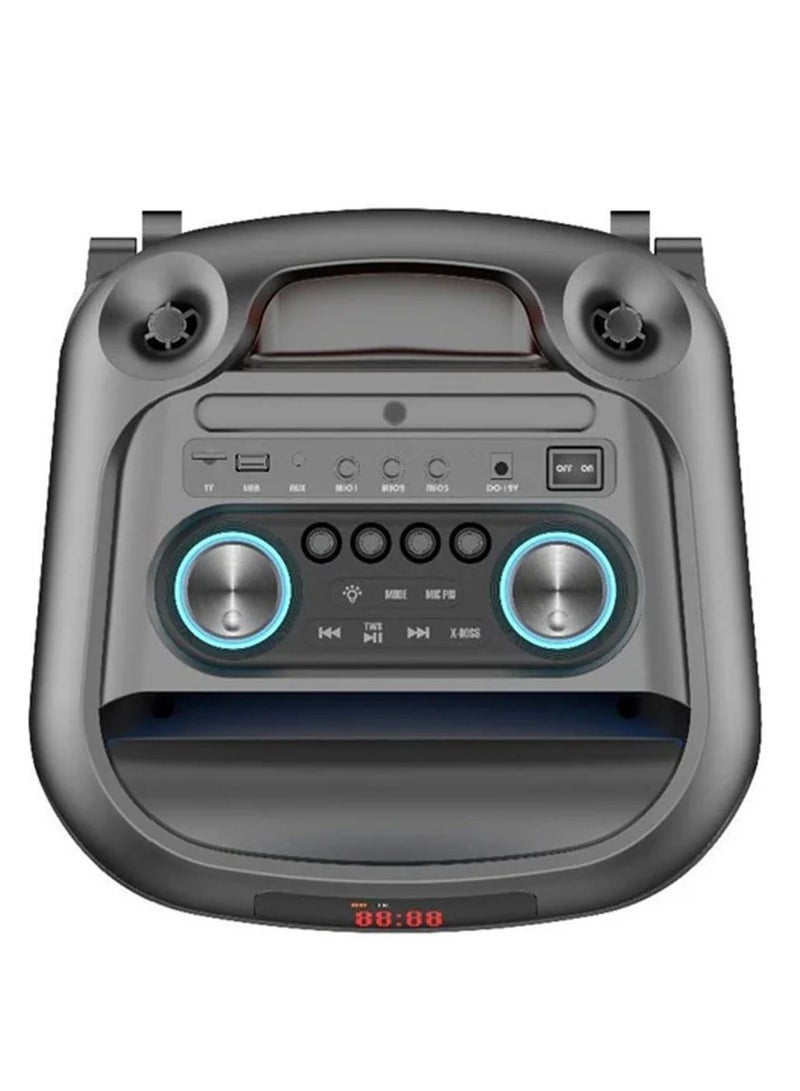 زيرو مكبر صوت لاسلكي محمول ZR-892H 40 وات، بطارية قابلة لإعادة الشحن 4400 مللي أمبير/ساعة، يدعم USB وSD وAUX وميكروفون وجهاز تحكم عن بعد، صوت قوي، متوافق مع أجهزة مختلفة، تصميم عملي ومتين - Image 2