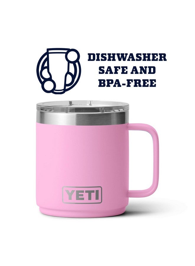 YETI كوب ييتي رامبلر سعة 10 أونصات قابل للتكديس، معزول بالفراغ، من الفولاذ المقاوم للصدأ مع غطاء مغناطيسي، لون وردي قوي - Image 4