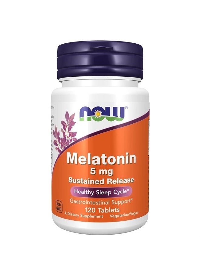 Supplements, Melatonin 5 mg, Sustained Release, Formulated for a 4-Hour Release Period, 120 Tablets - pzsku/Z18D2C37C80E340BF1063Z/45/_/1689273270/4c4dc21c-80ec-46fd-8372-a59631a5b040