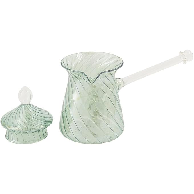 Silsal Handblown Glass Turkish Coffee Pot Green - Image 2