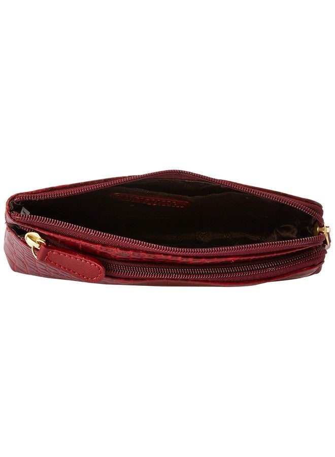 Hidesign Leather Wallet- Red Marsala - Image 4