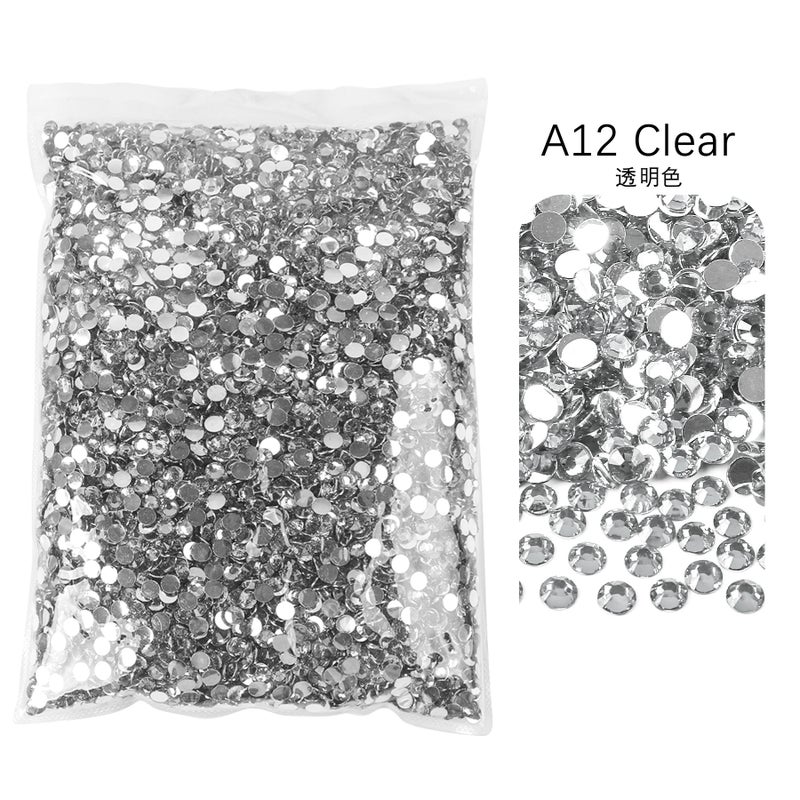 Selling Semi-Circle Resin Diamond Fantasy Jelly Ab Color Nail Diamond Mobile Phone Case Violent Bear Sticker Diamond Diy Accessories - Image 1