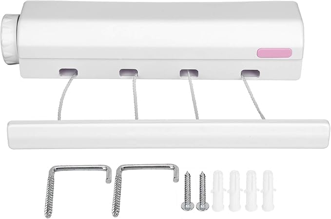 Bindex Flexible Cloth Drying Rope Automatic Retractable Clothesline Foldable Wall Mount Cloth Drying Hanger Telescopic Clothes Drying Rope IndoorOutdoor Retractable Clothesline Pack of 1 - Image 5