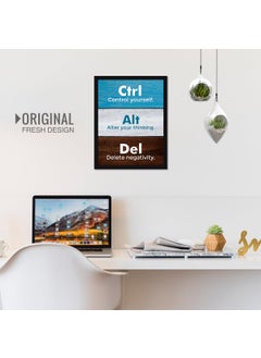 Chaka Chaundh Chaka Chaundh Motivational Quotes Wall Frames Ctrl Control yourself Alt Alter your thinking Del Delete negativity Student Quotes Office Quotes 14 X 11 Inches  - Image 5