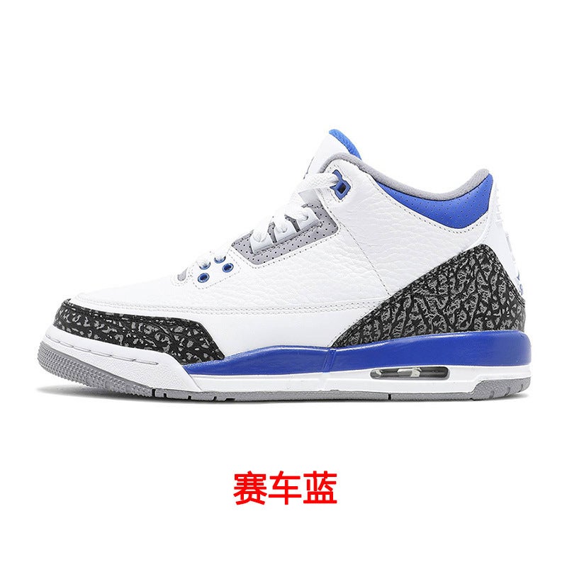 Putian Shoes Pure Original AJ3 White Cement Sunset Gradient Flame Hiroshi Fujiwara Red Rice White Men''s and Women''s Sports Basketball Shoes - Image 1