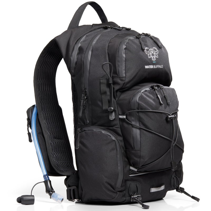 Water Buffalo Hydration Backpack - Sherpa 22L Hiking Backpack with Water Bladder - Water Backpack for Hiking with Waterproof Zippers, Phone & Pole Holders - Image 1