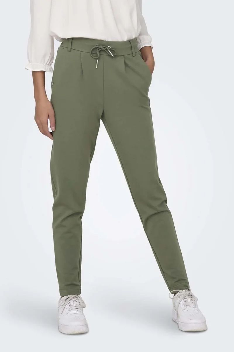 ONLY Women's Onlpoptrash Waisted Trousers 15115847 Dark Green