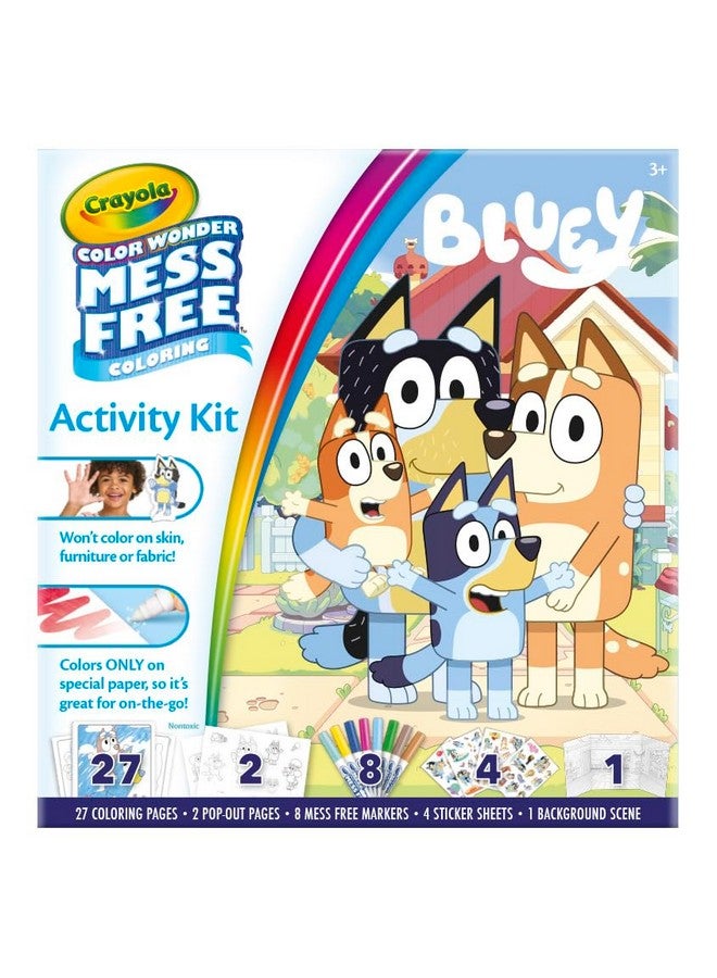 كرايولا مجموعة أنشطة Color Wonder Bluey، تلوين بدون فوضى، نشاط سفر للأطفال الصغار، ألعاب Bluey للأطفال، هدية للعطلات، للأعمار من 3 سنوات فما فوق - Image 2