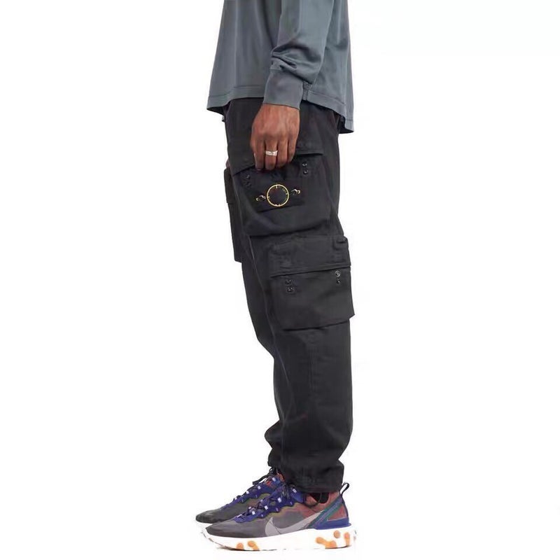 Stone Island Cargo Trousers Multi-Pocket Badge Pants black  - Image 4