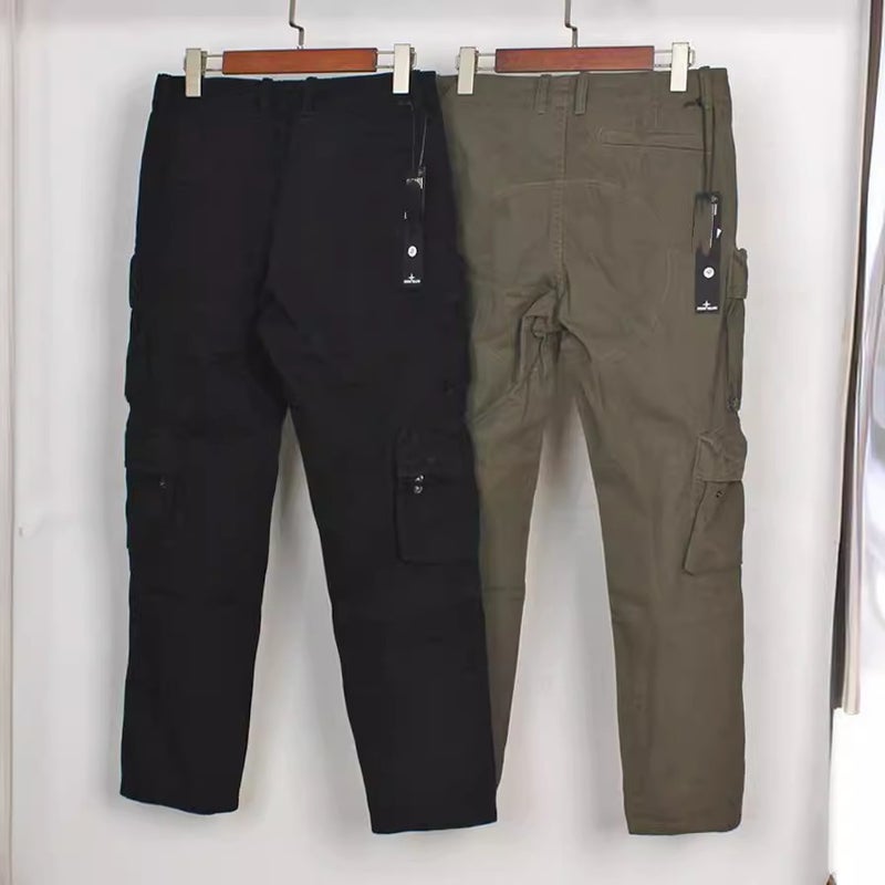 Stone Island Cargo Trousers Multi-Pocket Badge Pants black  - Image 3