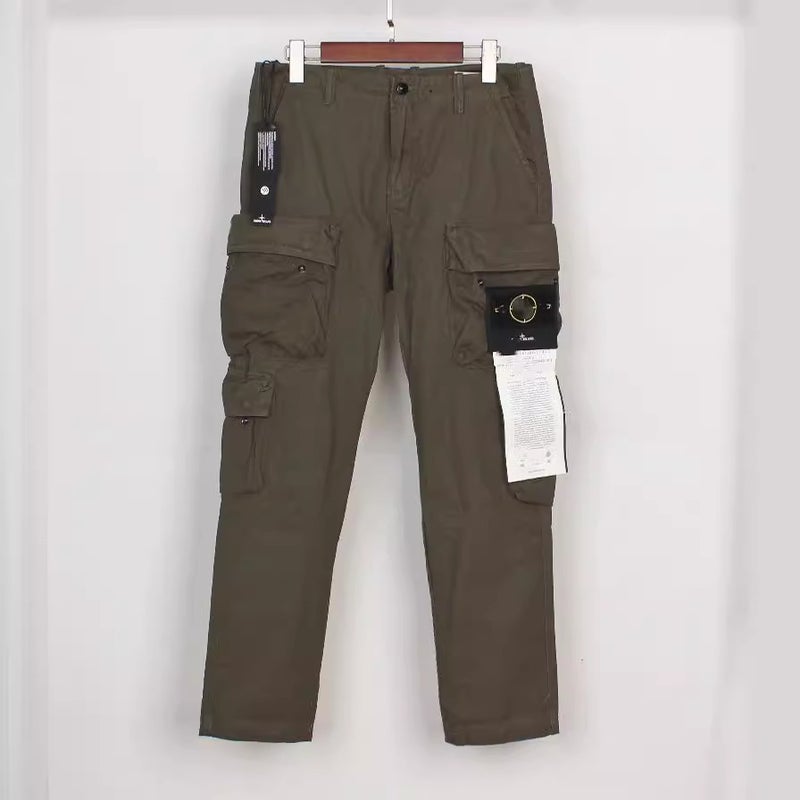 Stone Island Cargo Trousers Multi-Pocket Badge Pants black  - Image 5