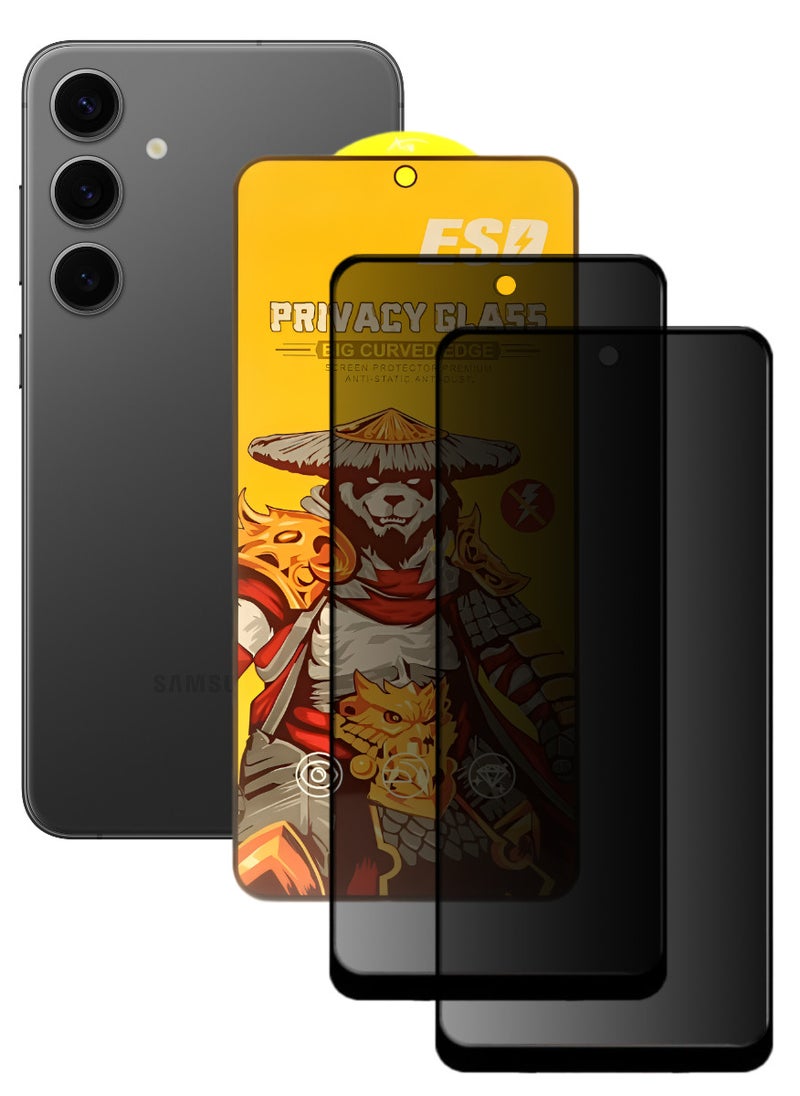 ESD 2 Pieces Tempered Dustproof Privacy Glass Screen Protector Compatible For Samsung Galaxy S24 - Image 1