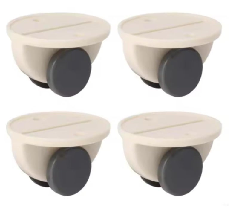 Self Adhesive Caster Wheels 10 Pack Universal Furniture Rollers For Beige Trash Can Storage Box - Image 2