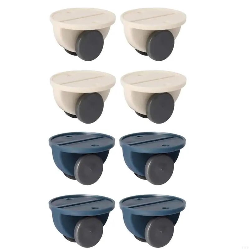 Self Adhesive Caster Wheels 10 Pack Universal Furniture Rollers For Beige Trash Can Storage Box - Image 4