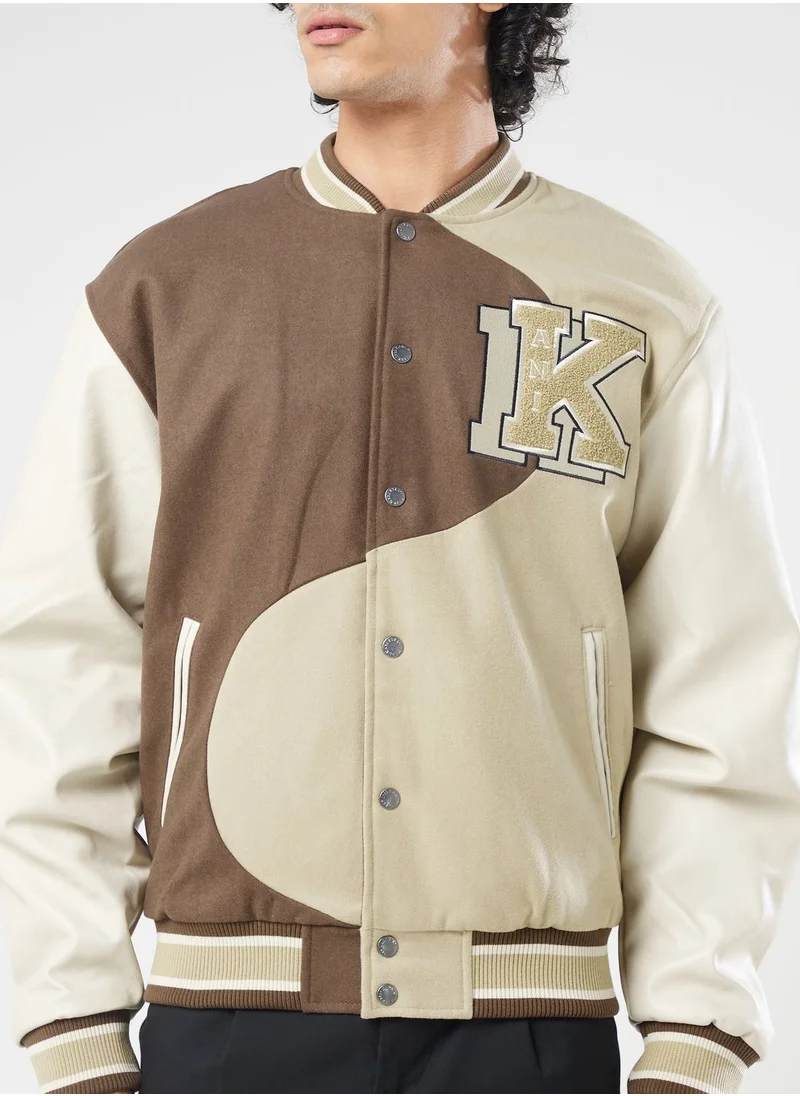 Karl Kani Retro Patch Wavy Block College Jacket