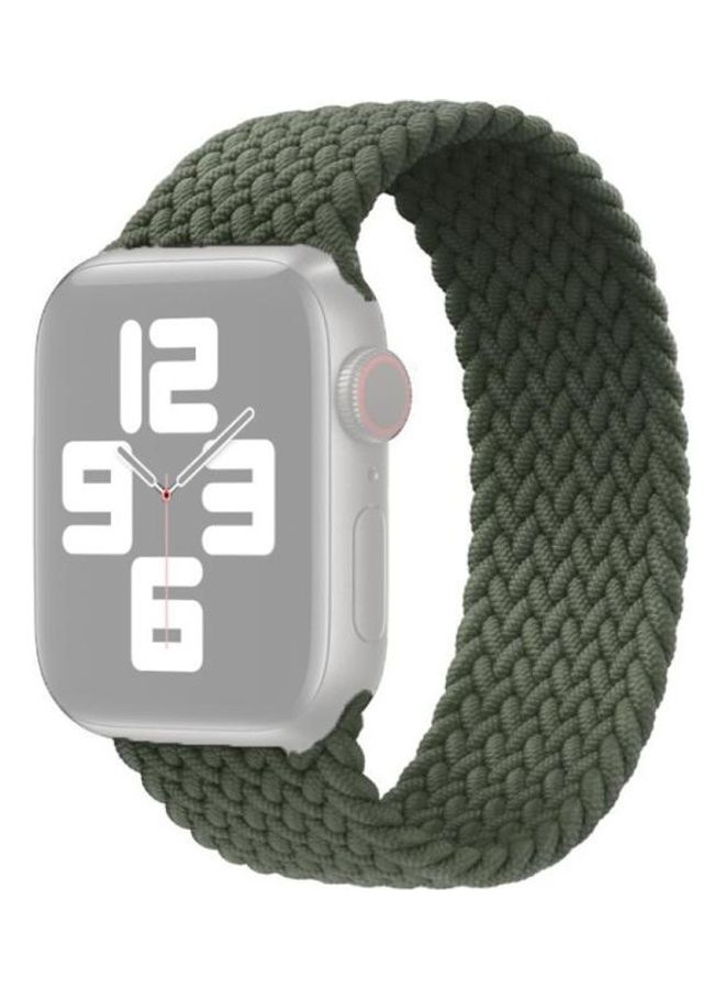 NIBEMINENT Nylon Replacement Strap For Apple Watch Series SE/6/5/4 40mm And 3/2/1 38mm Olive Green - Image 1
