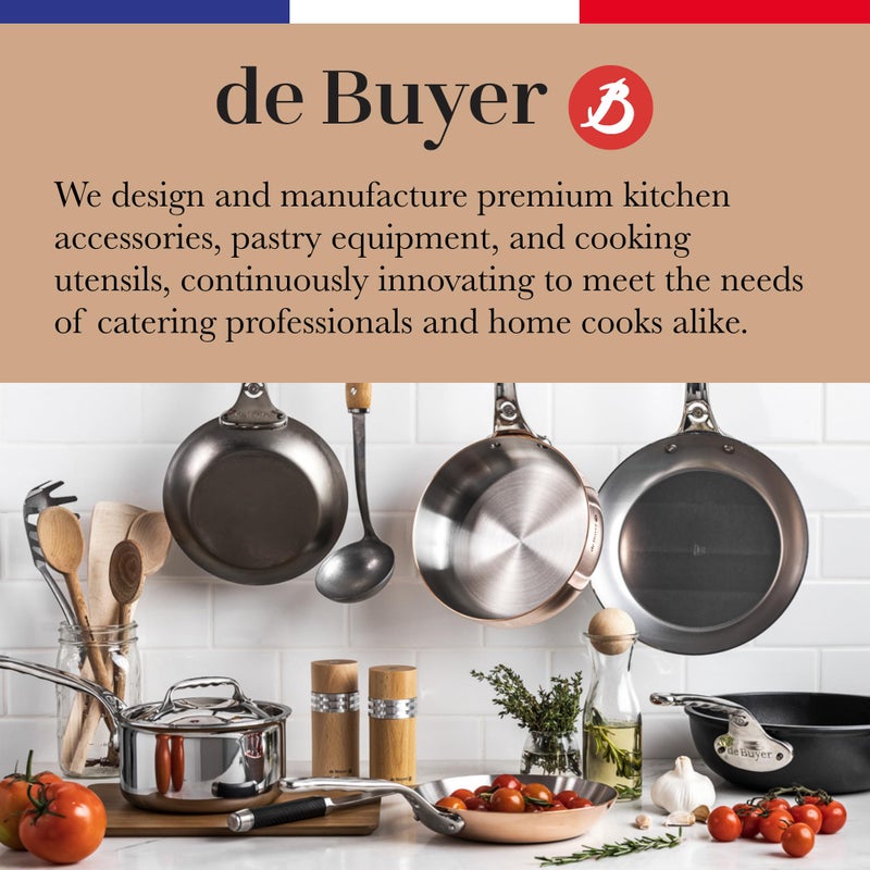 De Buyer قمع دي باير كويك ميني بيستون - 0.8 لتر - قمع مطبخ من الفولاذ المقاوم للصدأ لتوزيع العجين، الشراب والصلصات - تصميم مانع للتسرب - آمن في غسالة الصحون - صنع في فرنسا - Image 5
