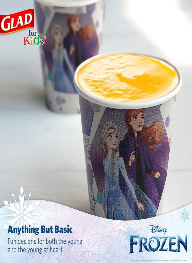 Glad for Kids Disney Frozen Disposable Paper Cups, Anna and Elsa - Heavy Duty, Soak Proof, Kid-Friendly Paper Cups for Drinking and Everyday Use, 9 Ounce, 24 Count - Image 3